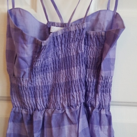 *NWOT*Purple Plaid Racerback Top - Picture 5 of 7